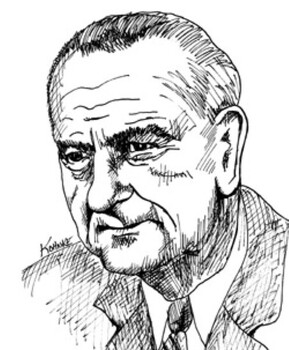 Preview of Lyndon Baines Johnson  4 PDFs  poster print and color 14x17, 21x25, 28x34, 35x42