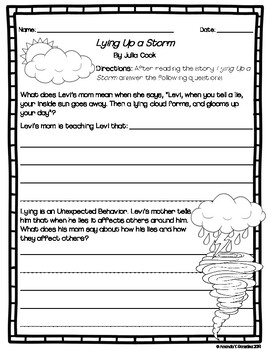 Lying Up A Storm Activity by SchoolPsychMandaG | TpT