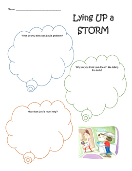lying up a storm worksheet by elementary counseling