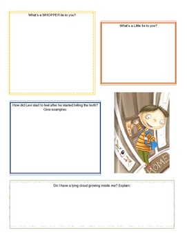 lying up a storm worksheet by elementary counseling