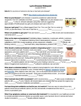 Preview of Lyme Disease WebQuest