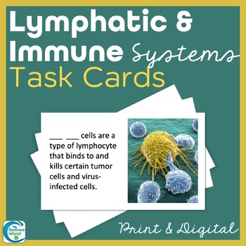 Preview of Lymphatic and Immune Systems Task Cards - Anatomy and Physiology Activity