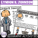 Lyndon B. Johnson Biography Activities, Worksheets, Report