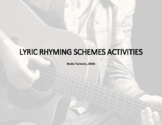 Lyric Rhyming Scheme Activities