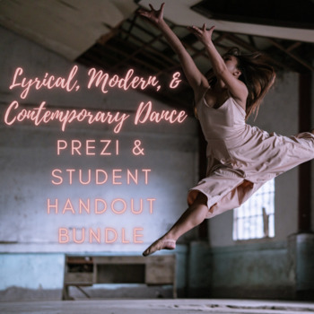 Preview of Lyrical/Contemporary/Modern student handout with Prezi presentation