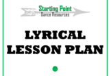 Lyrical Dance Lesson Plan Template
