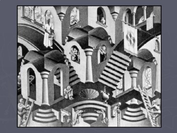 Preview of M.C. Escher Presentation & Repeat Pattern Project (PowerPoint)