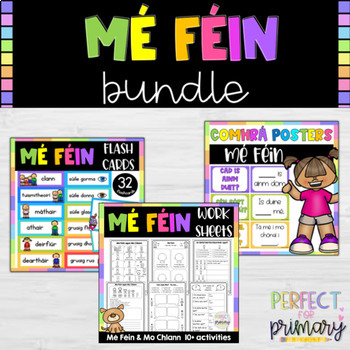 Preview of Mé Féin BUNDLE - Comhrá Posters, Flashcards and Worksheets