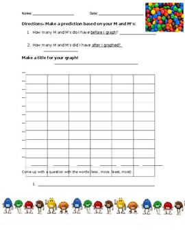 Preview of M & M Graphing Worksheet