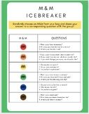 M&M Icebreaker Activity for Classroom 100% Customizable Ca