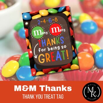 M&M Many Many Thanks Treat Tag - Thank You Tags by MKennedy Designs