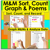 M&M Math & Literacy Center Activities - Sort, Count, Add, Subtract + 4 M&M Poems