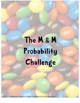 Preview of M&M Candy Probability and Fractions Challenge