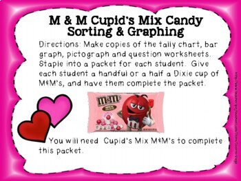 Preview of M&M Valentine Graphing & Measuring!