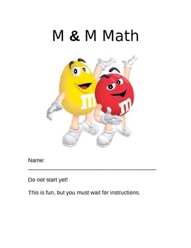Preview of M & M math activity packet