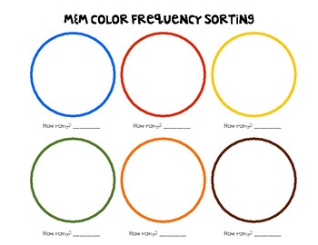 Preview of M&M sorting mat  (by color)