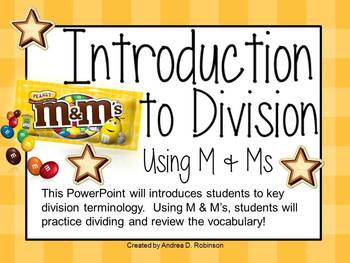 Preview of M & M's and an Introduction to Division!