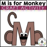 Letter M Craft Monkey Printable Learning the Alphabet Lett