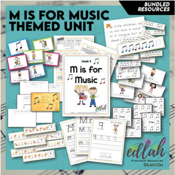 m is for music themed unit preschool lesson plans distance learning