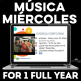 Música miércoles 1 year of authentic music for Spanish cla
