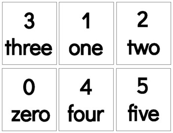 Preview of M009 (PDF): NUMBERS (#0-11)  randomly cut into 2 parts (puzzle cards) (2pgs)