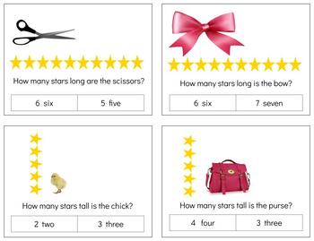 Preview of M075 (GOOGLE): MEASUREMENT (long/tall w\stars) cards (5pgs)
