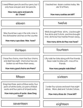 Preview of M136: (GOOGLE) word problems (addition|subtraction) 2 part cards (2pgs) 