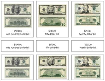 Preview of M139: (GOOGLE) MONEY (coins and bills) (3 part cards) (5pgs) 