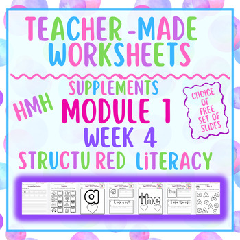 Preview of HmH M1W4 SOR Structured Literacy Inspired Worksheet with FREE Slides