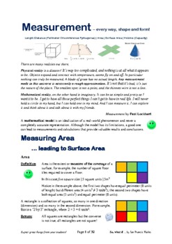 Preview of M2 Measuring: Area and Surface Area