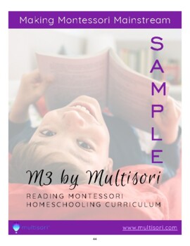 Preview of Montessori Reading Homeschool Curriculum FREE Sample & Movable Alphabet