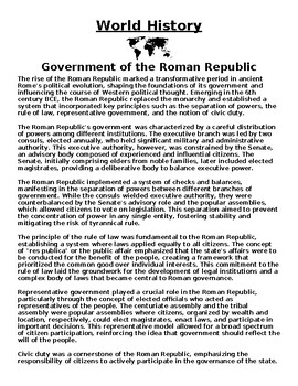 Preview of MA 7.T4c Government of the Roman Republic Assignment (Word)