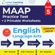 Online MAAP Practice, Printable Worksheets, Grade 5 ELA- MAAP Test Prep