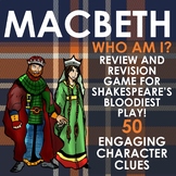 MACBETH Character Revision - Who Am I? Flyswatter Review Game