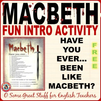 Preview of Macbeth Pre-Reading Activity Character Compatibility Quiz Free Resource