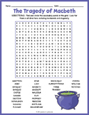 MACBETH Word Search Puzzle Worksheet Activity