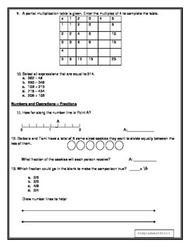 sample fsa math practice 3rd grade