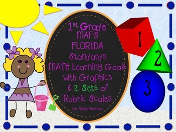 Preview of MAFS FLA FIRST GRADE Math Learning Goals with 2 SETS of RUBRICS & DOK Levels