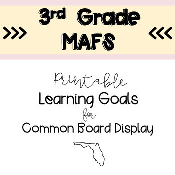 Preview of 3rd Grade MAFS Standards (Printable for Common Board)