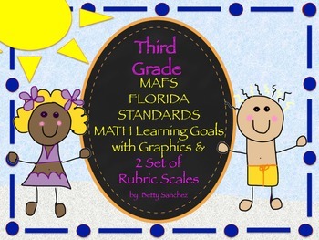 Preview of MAFS FLA THIRD GRADE Math Learning Goals with 2 SETS of RUBRICS & DOK Levels
