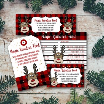 MAGIC REINDEER FOOD TAGS, CHRISTMAS GIFT FOR STUDENTS, HOLIDAY TODDLER ...