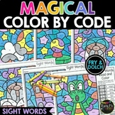 MAGICAL Wizard Dragon Color by Code Dolch and Fry Sight Wo