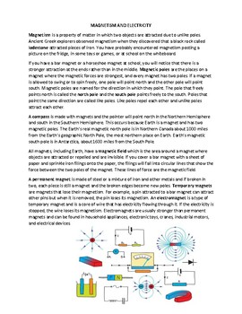 Preview of MAGNETISM AND ELECTRICITY