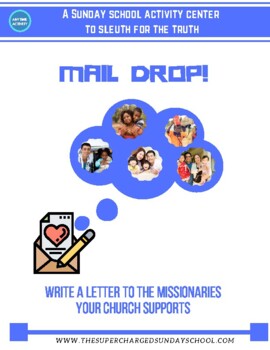 Preview of MAIL DROP!  (letters to missionaries; an activity center for Sunday school)