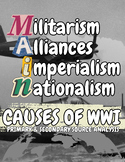 MAIN Causes of WWI | DBQ | Primary & Secondary Sources | W
