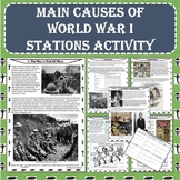 MAIN Causes of World War I (WWI) Stations Activity (PDF an