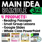 MAIN IDEA BUNDLE 3rd Grade Including Reading Passages Less