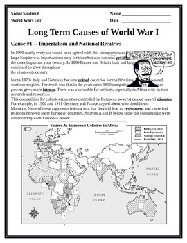 Preview of MAIN causes of WWI mini-unit