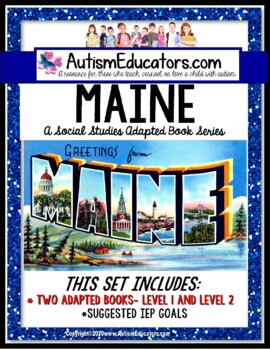 Preview of MAINE State Symbols ADAPTED BOOK for Special Education and Autism
