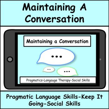 Preview of MAINTAIN A CONVERSATION- Pragmatic Language BOOM™ Cards-Social Skills